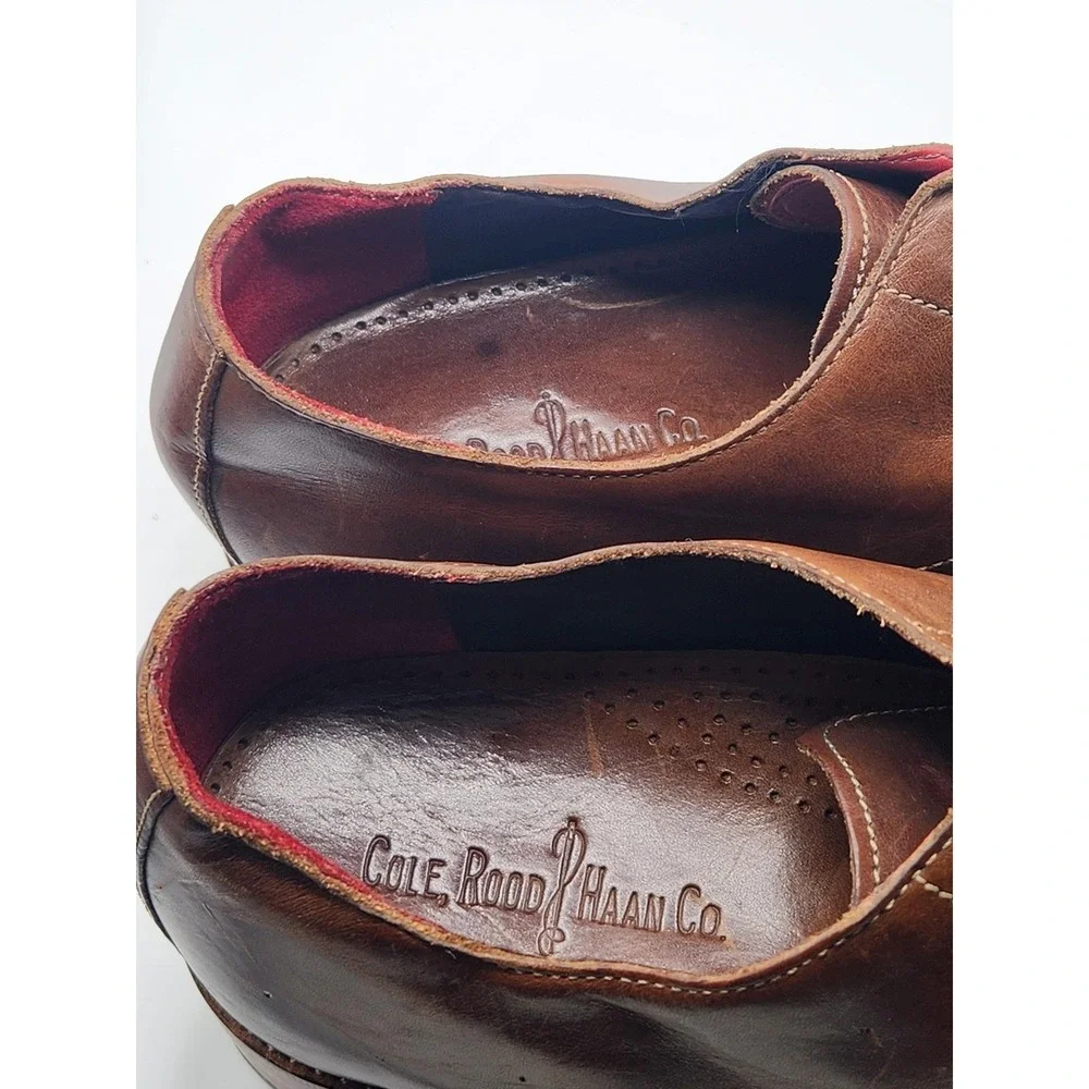Cole Rood & Haan Co. Shoes Mens Size 11 Brown Leather Derby Lace Up Dress C08777